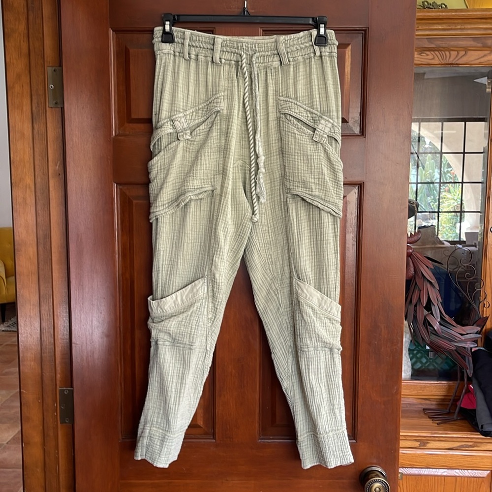 Free People Remember When harem Cargo Pants Small - Picture 3 of 6